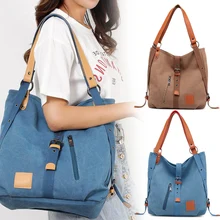 Винтажная Двусторонняя Холщовая Сумка многофункциональная Большая вместительная сумка для путешествий K-BEST