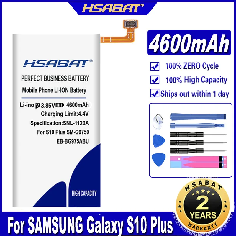 Аккумулятор HSABAT EB-BG975ABU 4600 мАч для SAMSUNG Galaxy S10 Plus + SM-G9750 | Мобильные телефоны и
