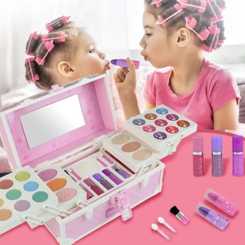 

Princess Makeup Toys Set Non-Toxic Pretend Play with Cosmetic Case Training Toy For Girls Birthday Gift NEW