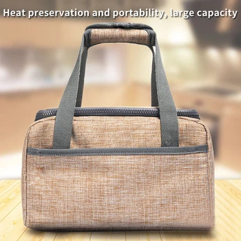 

Women Men Camping Tote Cooler Lunch Bag Zipper Closure Thermal Insulated Snack Storage Picnic School Dinner Waterproof Oxford