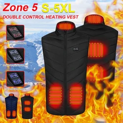 2021 New Heated Vest Intelligent Front and Rear Dual Control Electric Heating Thermal Warm Vest Winter Heated Sleeveless Jacket