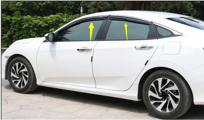 Для Honda 10 generation civic прозрачная защита от дождя специальное окно Защита от дождя бровей защита от дождя ремонт вентиляция украшение