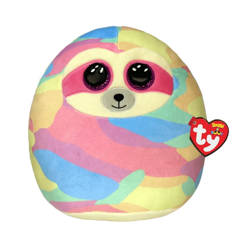 New Ty 30cm Soft Pillow Lazy Sloth Cooper Shiny Big Eyes Color Body Children's Plush Toys Collection Sleeping Partner Child's Gi