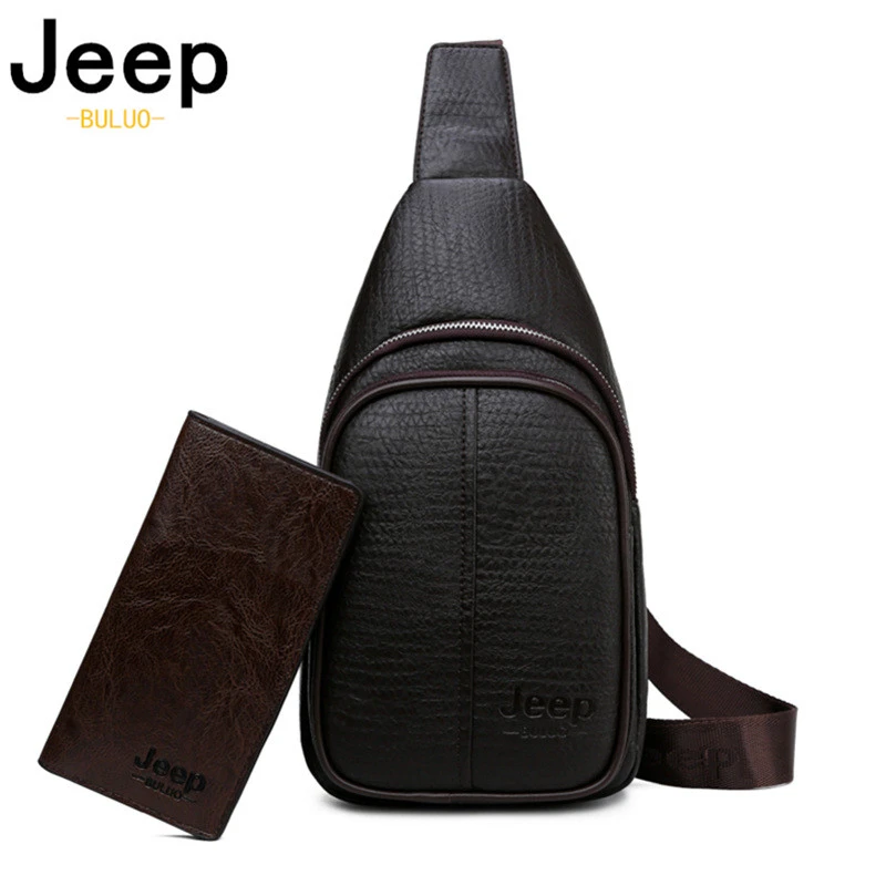 Bolso de pecho de cuero de alta calidad para hombre de la BULUO, bolsos casuales de moda para hombre, bolso hombro de viaje para hombre| | - AliExpress
