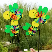 3D большое милое животное пчела ветряная мельница ветер Spinner Whirligig дворовый садовый Декор открытый Классические игрушки 72XF