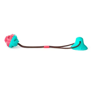 

2020 Pet Molar Bite Toy Multifunction Floor Suction Cup Dog Toy With Ball Interactive Elasticity Food Extra-tough Rubber Toy