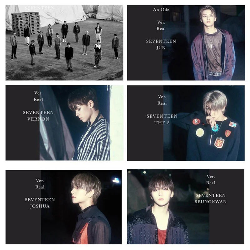 14 шт./компл. k-pop SEVENTEEN новые альбомы Ode карты с кристаллами наклейки в виде автобуса Стикеры для альбомов самодельные бумажные карты