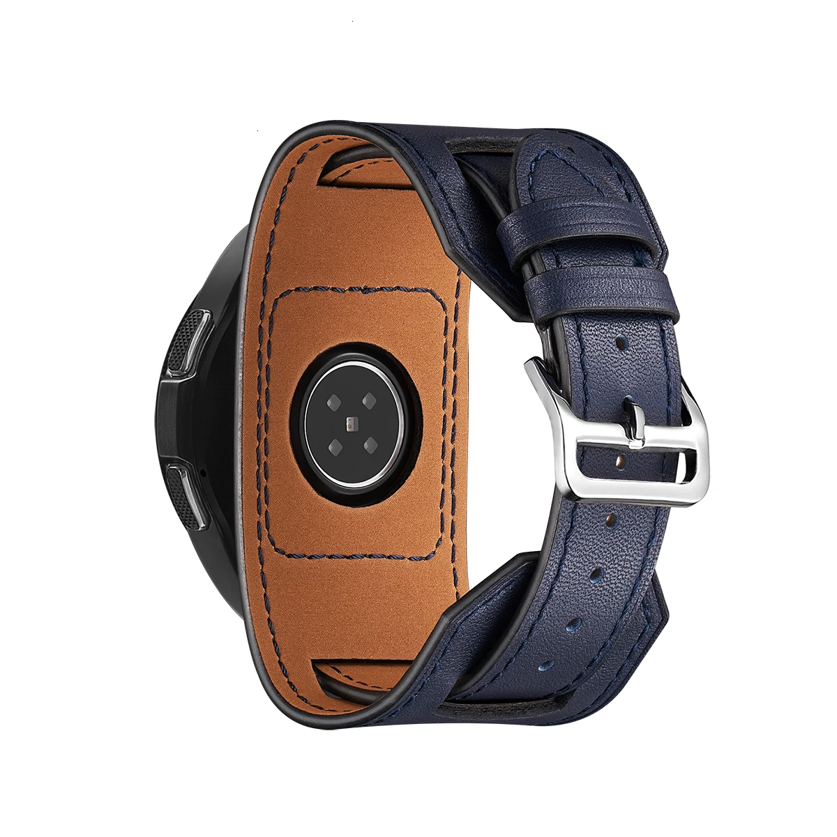 22 20 мм кожаный ремешок для Garmin Vivoactive 3 samsung gear S2 Active 2 Galaxy 46 мм 42 Amazfit 2 3 GTR 42 мм умный браслет на запястье - Цвет ремешка: Indigo
