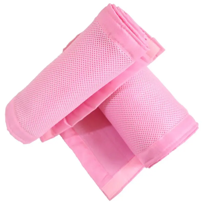 4-сторонние Детские Обувь с дышащей сеткой кроватки лайнер младенческой кроватки бампер, детское легкое сеточное платье бампер кроватки лайнер комплект для детской кроватки, Постельный набор протектор - Цвет: Pink
