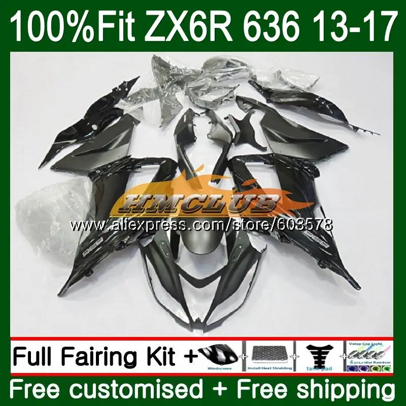 Инъекции для KAWASAKI NINJA ZX-636 ZX 6R 2013 матовый черный 30CL. 26 ZX-6R ZX 636 600CC ZX6R 13, 14, 15, 16 лет обтекатель