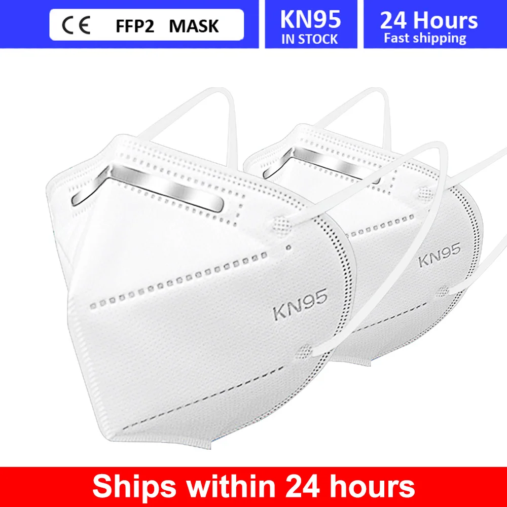 60Pcs Kn95 Maschera Per Il Viso Ffp2 Maschere Per Il Viso Filtro Maske Antipolvere Di Sicurezza Proteggere Anti-Influenza Maschere Bocca Mascherine Ta