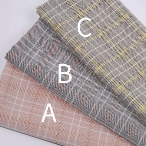 1 метр Классическая клетчатая ткань летняя хлопковая рубашка платье Ткань diy шотландская узоры клетчатая хлопковую ткань шириной 145 см