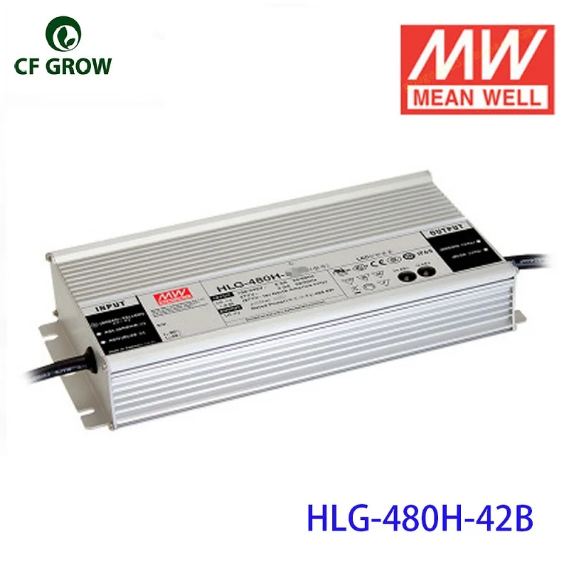 Meanwell Dimmable 185W 240W 320W Драйвер HLG-185H-42B HLG-240H-36B, HLG-320H-42B LPC-60-1400, APV-12-12 Выходной светодиодный адаптер питания - Цвет: HLG-480H-42B