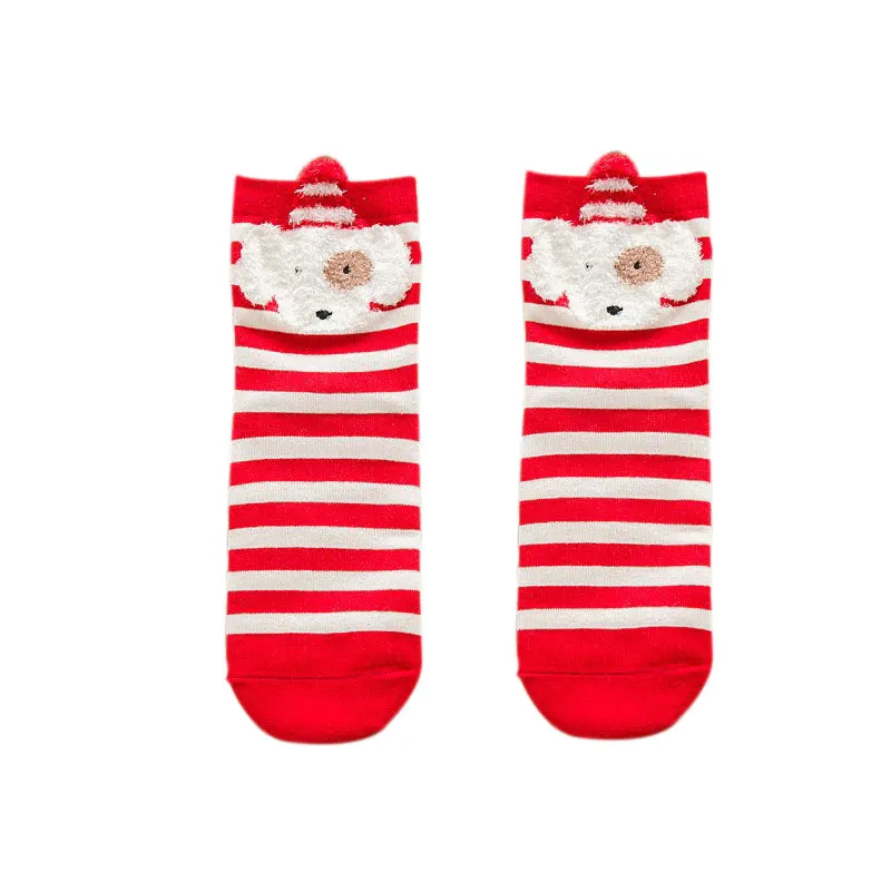Рождественские носки; подарок Санта Клауса; забавные рождественские носки унисекс для девочек - Цвет: A