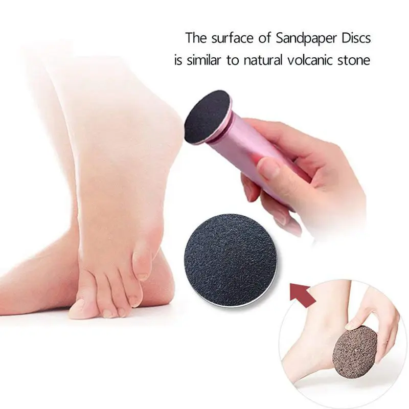 60 pcs Replacement Sandpaper Discs Pads For Electric Foot File Callus Remover Pedicure Tool