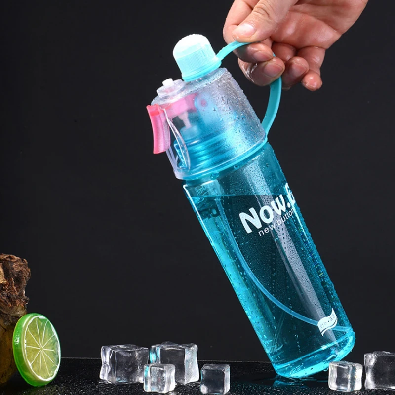 Scrub Sports Water Bottle Portable Plastic Spray Bottle Leakproof Travel Cup Candy Color Gym Camping Drinking Cup