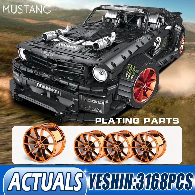 20102 Описание машинкой 1965 Мустанг Hoonicorns 1:8 автомобилей Moldel Совместимость MOC 22970