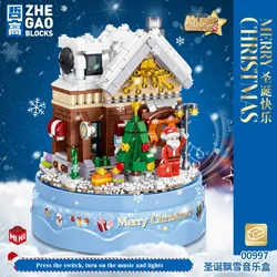 Zegao – blocs de construction boîte à musique de noël, 00997 pièces, Puzzle à assembler, jouet, cadeau pour enfants, 800 