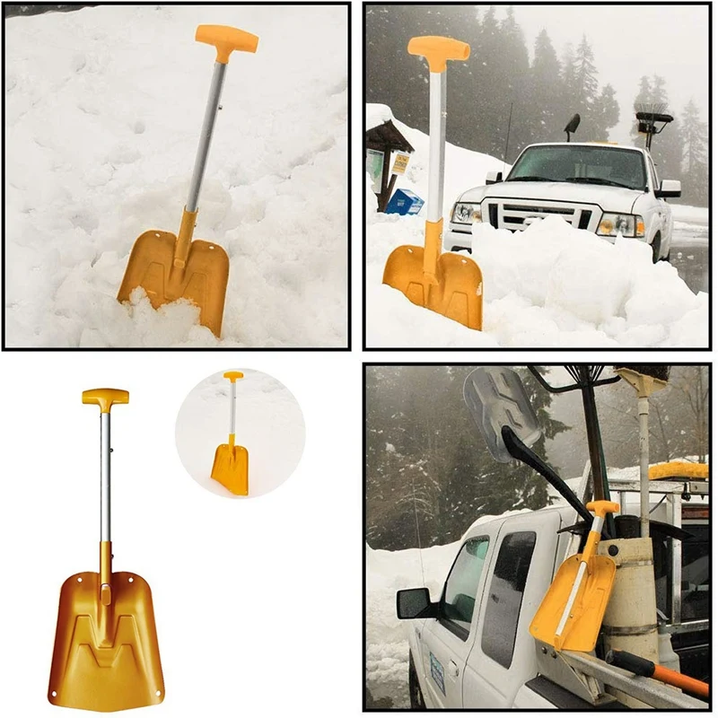 Lightweight Collapsible Snow Shovel Portable Adjustable Aluminum Emergency Foldable Telescopic Winter for Car C | Автомобили и