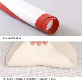 

Baking mat silicone BPA free non-slip reusable heat resistant non-stick coated H4GD