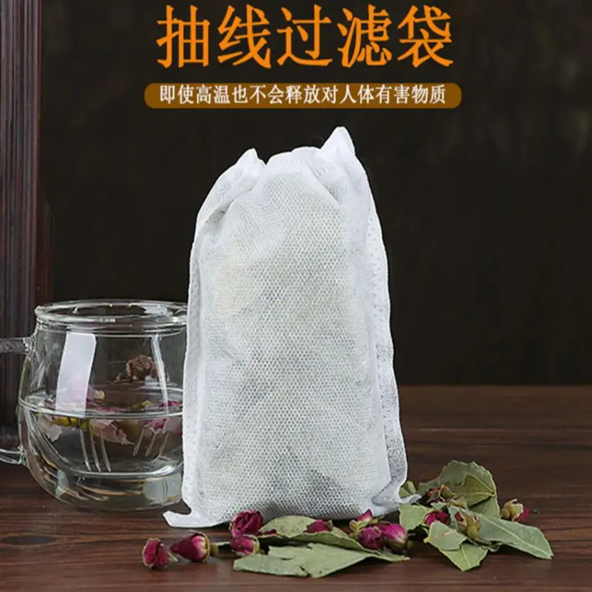 500pcs Tea Bag 6 X 8 5 X 7CM Empty Scented With String Heal Seal Filter Disposable Tea Bags for Herb Green