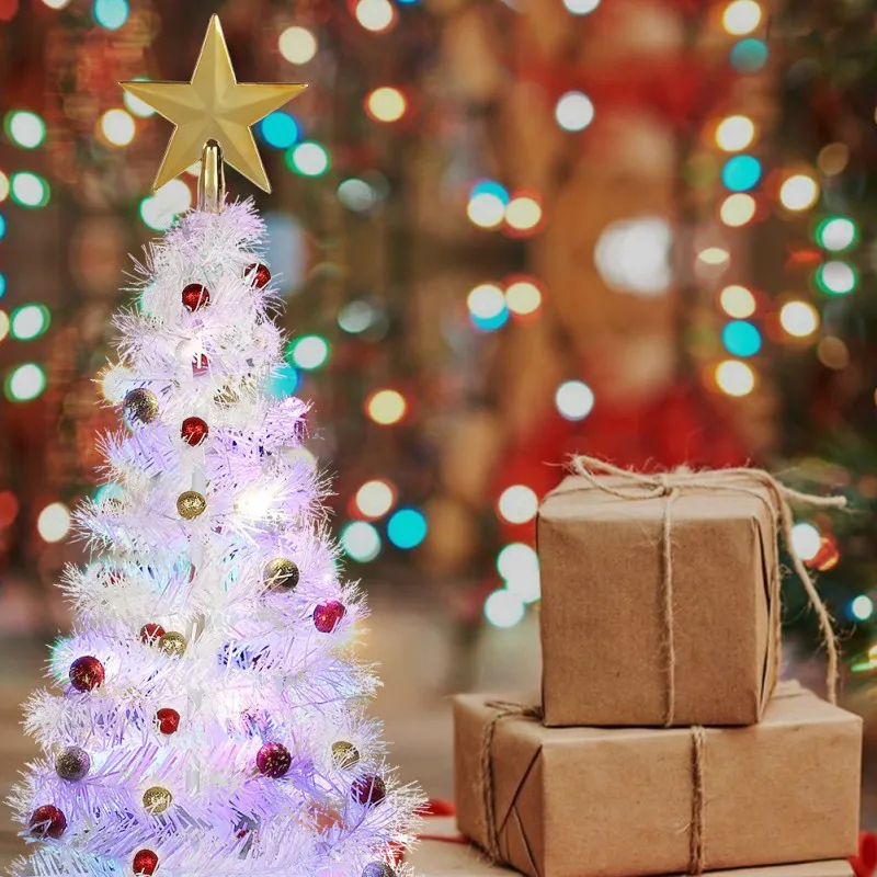 

LED Light Foldable Christmas Tree DIY New Year Gifts Kids Toys Artificial Tree Desktop Ornaments Christmas Decoration for Home