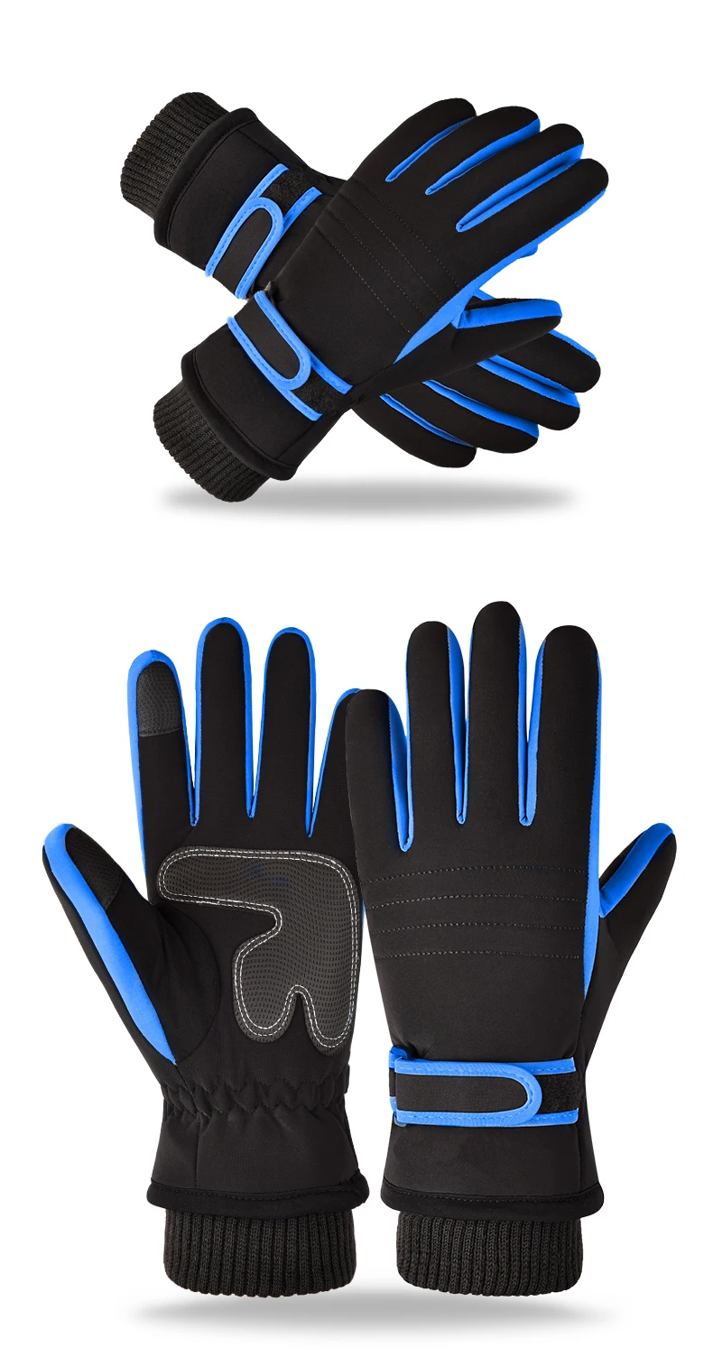 Лыжные перчатки для мужчин и женщин, зимние теплые водонепроницаемые ветрозащитные перчатки для катания на лыжах, сноуборде, снегоходе