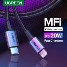 UGREEN – câble USB MFi type-c vers Lightning pour recharge rapide et transfert de données, compatible avec iPhone 12 Mini Pro Max 8 PD 18W 20W et Macbook Pro