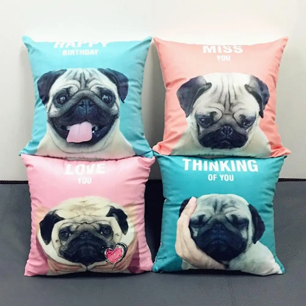 

New 45x45cm Pillowcase French Bulldog Throw Pillow Cover Printed Cushion Case Anchor Pattern Marine Throw Pillowcase Breathable