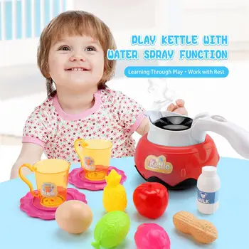 

23pcs Electric Simulation Kettle Light/Ringtones/Fog Function Small Appliances Pretend Toys