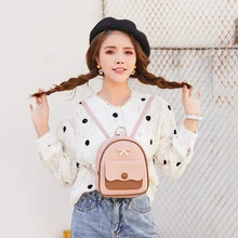 

Portable Small Women's Backpack Casual Coin Purses PU Leather Travel Fashion Light Teenager Rucksack Large Capacity Phone Case