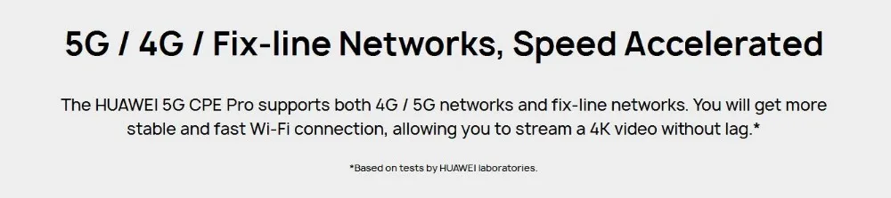 Huawei 5G CPE Pro(H112-372) 5G NSA+ SA(n41/n77/n78/n79), 4G LTE(B1/3/5/7/8/18/19/20/28/32/34/38/39/40/41/42/43) CPE беспроводной маршрутизатор