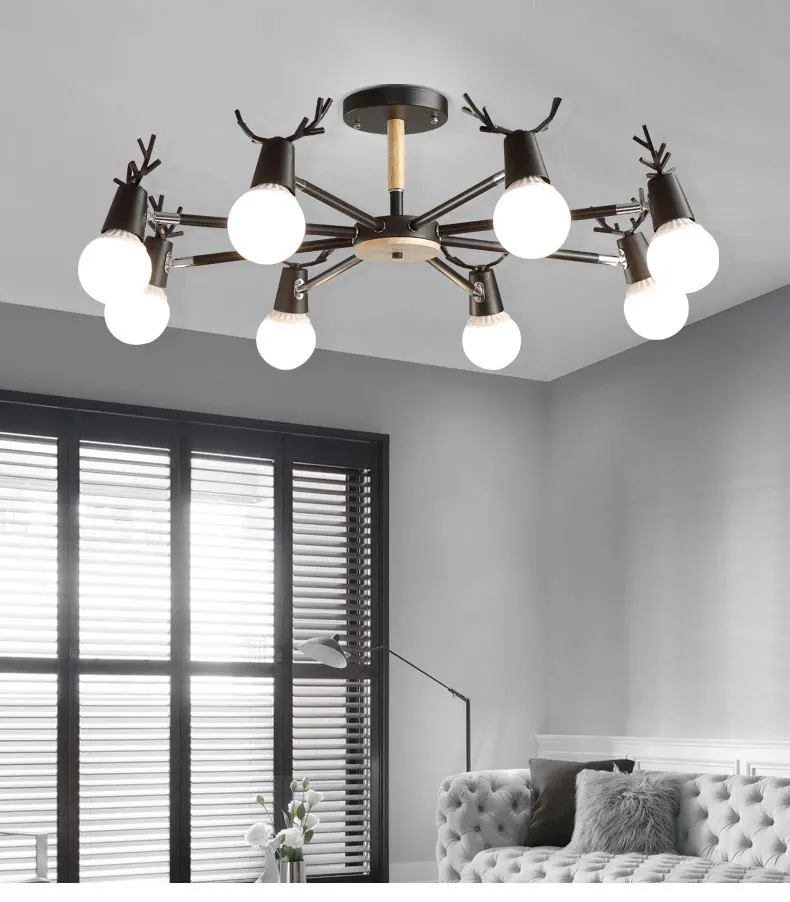 Nordic Antlers Chandelier  suspension luminaire lustre moderno LED Chandeliers Lighting Fixtures 2
