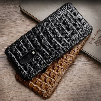 

Phone Case For One plus 6 6T 7 7T Pro Case For 3 3T 5 5T Crocodile back texture Back cover