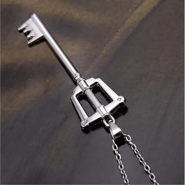 Королевство ожерелье сердечки Keyblade Key Sora Riku Kair Roxas логотип Серебряный цвет кулон