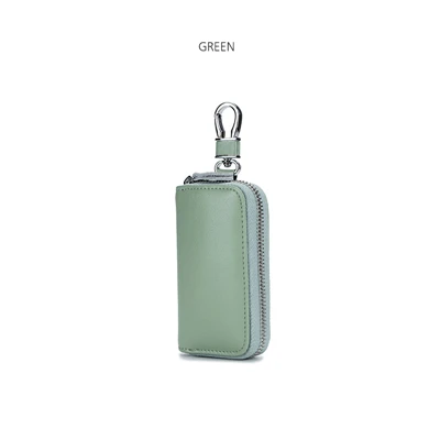 Модный качественный CL-930 chengguan натуральный кожаный брелок для мужчин и женщин, чехол для ключей, кошелек для ключей, простой чехол - Цвет: Зеленый