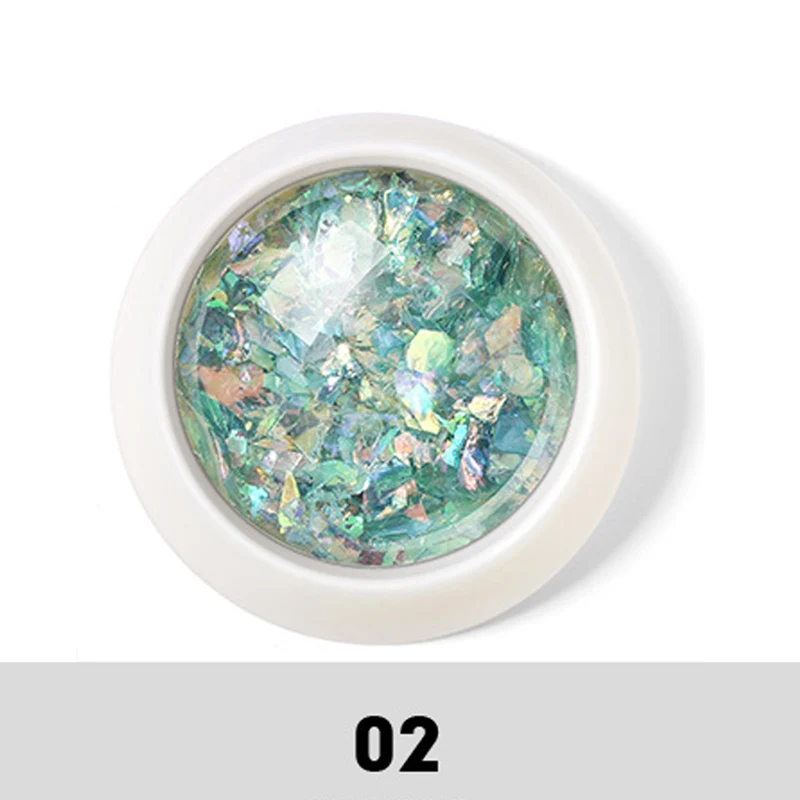 Q01647 RBAN NAIL 1 коробка разбитая Смешанная форма для ногтей блестки хлопья Типсы смешанные цвета блестка Маникюр 3D лак для ногтей инструменты для украшения ногтей - Цвет: Q01647