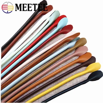 

Meetee 3pair 32/42/52/62cm PU Bag Strap Handles Leather Crafts Shoulder Strap Buckle DIY Replacement Accessory Handbag Band