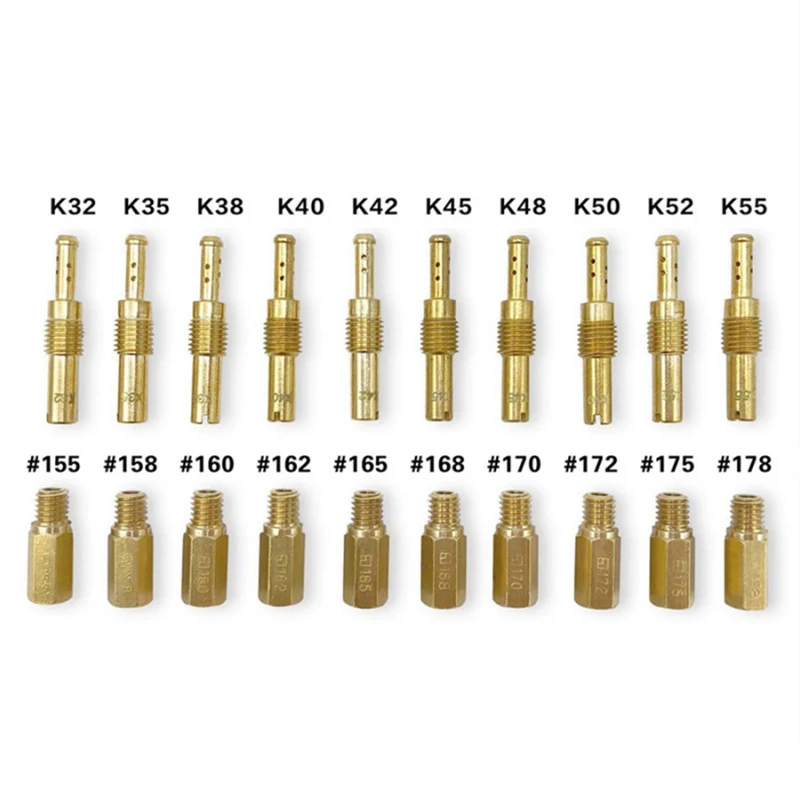 20pcs Carburetor Main Jet Kit With Slow/Pilot Jet Set Replacement Fir