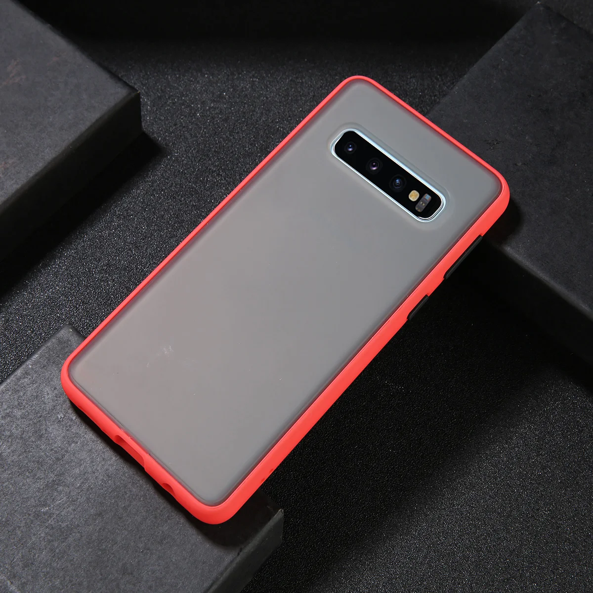 Red Black Lovebay противоударный чехол для телефона для samsung Galaxy S10 5G Plus Lite Capa Роскошный Матовый чехол из ТПУ для Note10 A70 A10E M20 Fundas - Цвет: Red Black