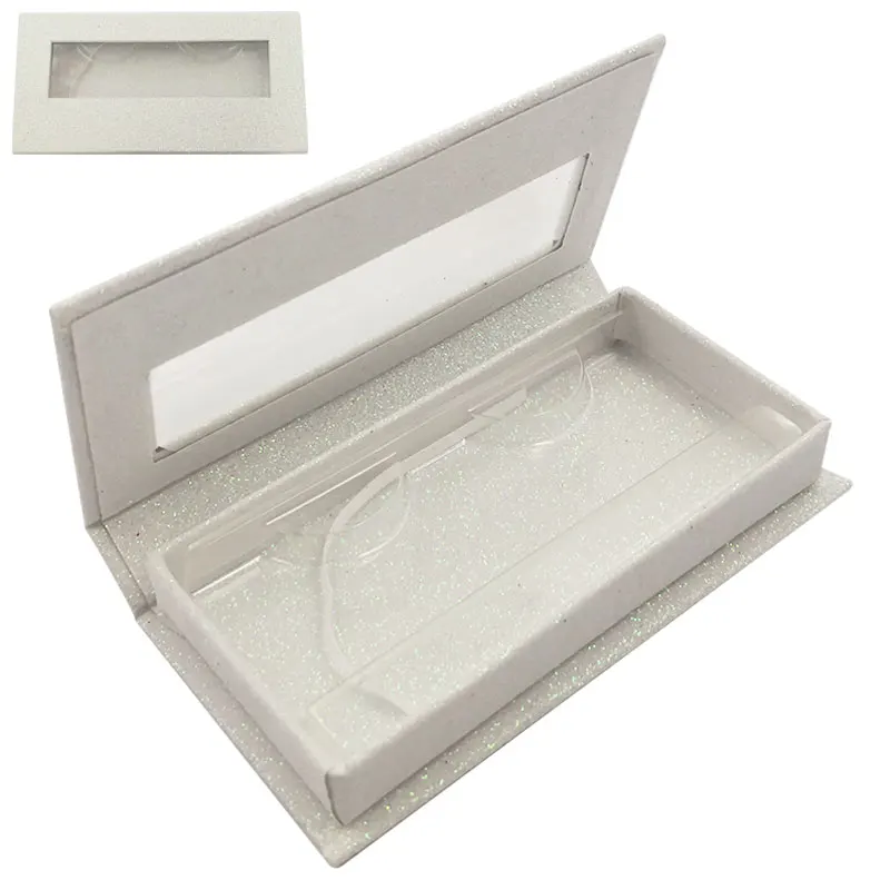1 пара макияж футляр для ресниц пустая коробка для ухода за накладными ресницами контейнер держатель секционный инструмент повторно используемая коробка для ресниц пустые ресницы - Цвет: white