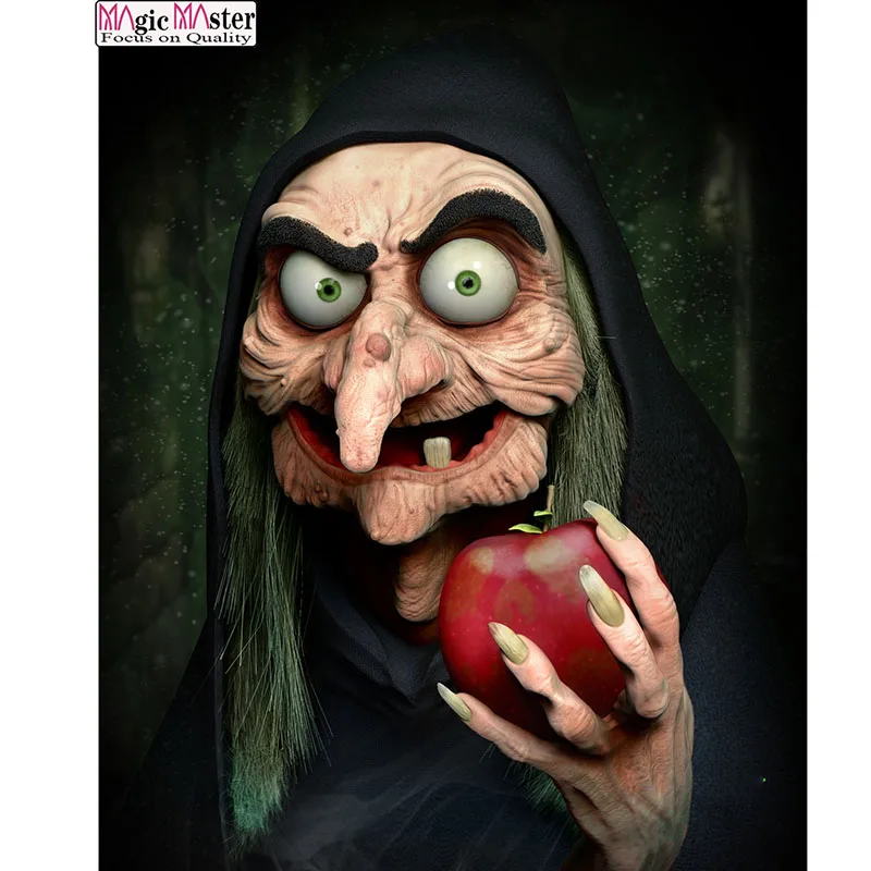 

5D DIY Diamond Painting Full Square/Round Drill "Cartoon witch apple" Embroidery Cross Stitch Mosaic Home Decor Gift RS2025