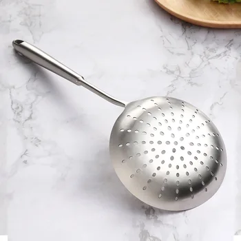 

304 Stainless Steel Large Colander Kitchenware Hot Pot Spoon Filter Mesh Pasta Hot Pot Is Large Strainer Filtering Spoon