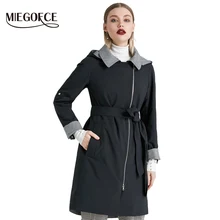 MIEGOFCE продукт весна осень женский ветрозащитный теплый женское пальто европейской и американской модели ветрозащитная куртка