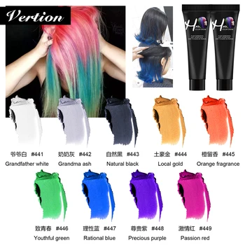 

Verntion Color Hair Dye Professional One Time Hair Color Waterproof Colorful Silver Grey Mascara Non-toxic Color Hair Wax Cream