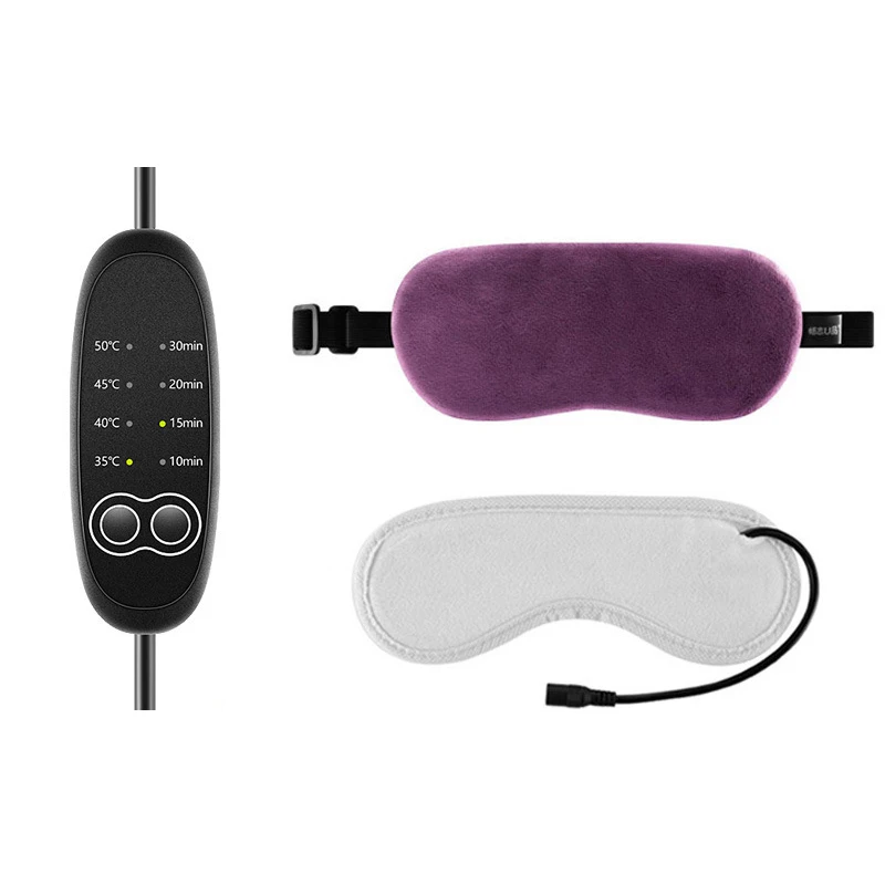 Usb контроль температуры Горячая Паровая хлопковая маска для глаз сухая усталость компрессионная нагревательная подушка для ухода за глазами Массажная спа-наклейка для глаз-Pu