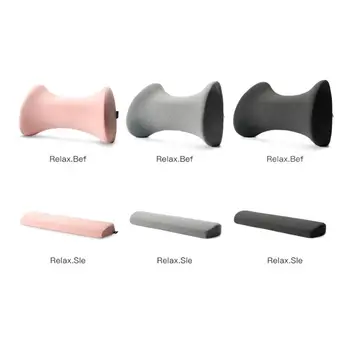 

Memory Foam Sleeping Lumbar Bamboo charcoal Support Pillow 3D Curved Waist Correction Cushion for lower back discomfort