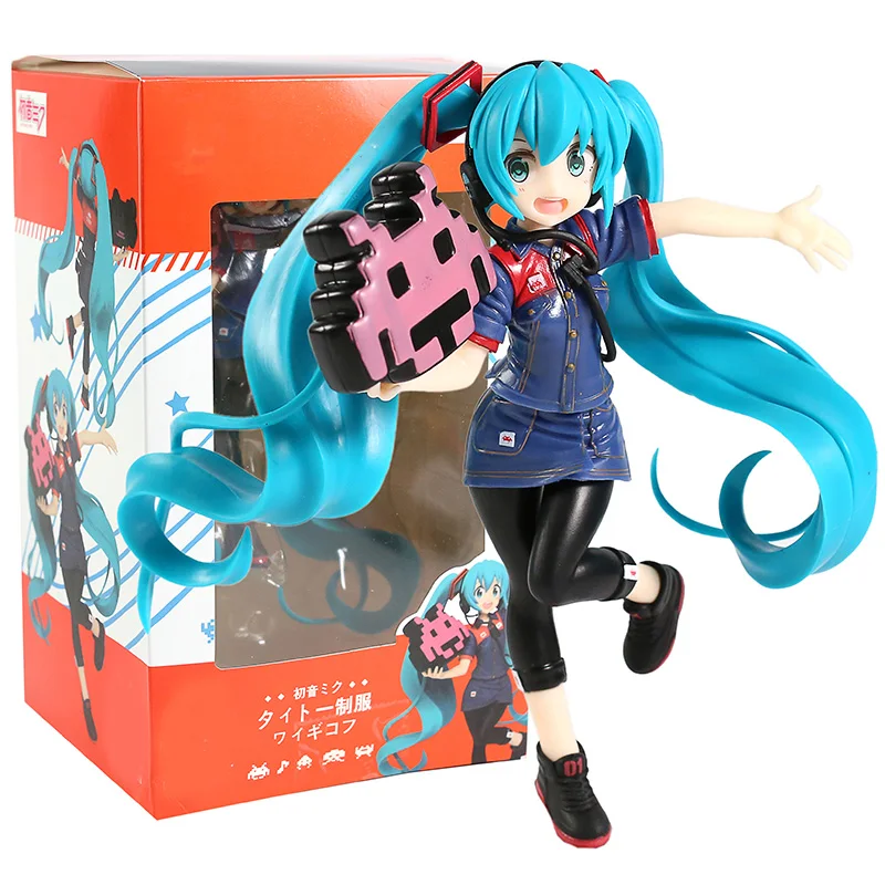 Hatsune Miku Vocaloid vol.2 униформа. Коллекционная модель игрушки из ПВХ - Цвет: box