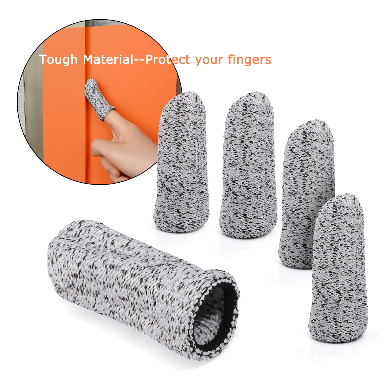 

EHDIS 5 PCS Window Tint Film Tool Finger Protector Sleeve Set Vinyl Wrap Install Anti-Scratch Elastic Thumb Cover Working Gloves