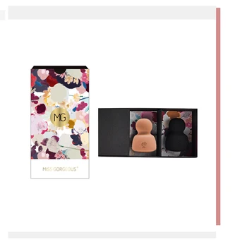 

Miss Gorgeous 2pcs Makeup Sponge Set Cosmetic Puff Beauty Belleza Wet Dry Foundation Concealer Make Up Sponge Tools Black Beige